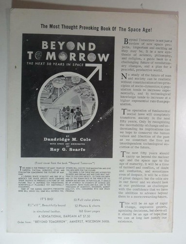 SPACE WORLD MAGAZINE APRIL 1966 RAY PALMER LUNA 9 RUSSIAN SOFT LANDING ON MOON - Picture 2 of 4