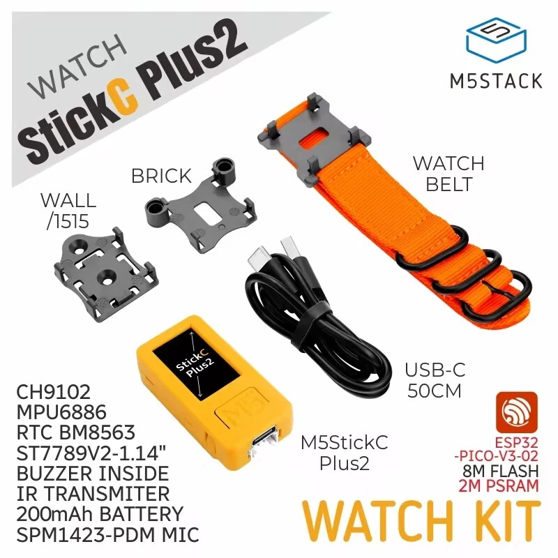 New -M5Stack StickC Plus2 ESP32 IoT Development Board Wearable Watch Kit hack - Image 2 of 4