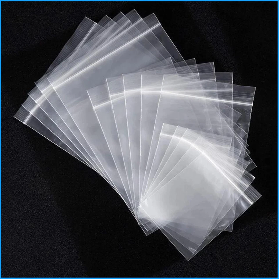 Grip Seal Bags Clear Transparent Resealable Plastic Polythene Cheapest Grip seal - Image 2 of 4