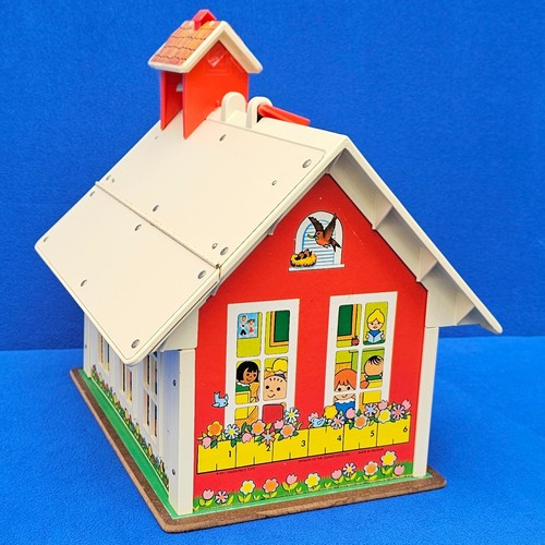 FISHER PRICE PLAY FAMILY HOUSE LITTLE PEOPLE VINTAGE 1971 CASA DA GIOCO ANNI 70 GIALLO - Foto 6 di 6