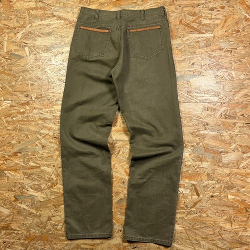 Orvis 5 Pocket Khaki Green Trousers Button Fly Pants Outdoor Military Hunting 34 - Picture 2 of 13