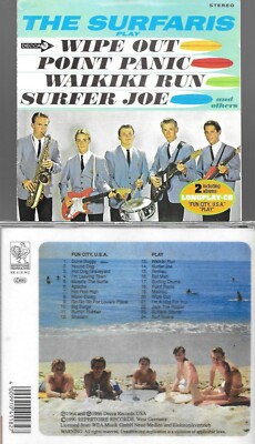SURFARIS-WIPE OUT/FUN CITY USA/PLAY-2 LPS ON 1 CD-24 CUTS-NEW RI CD