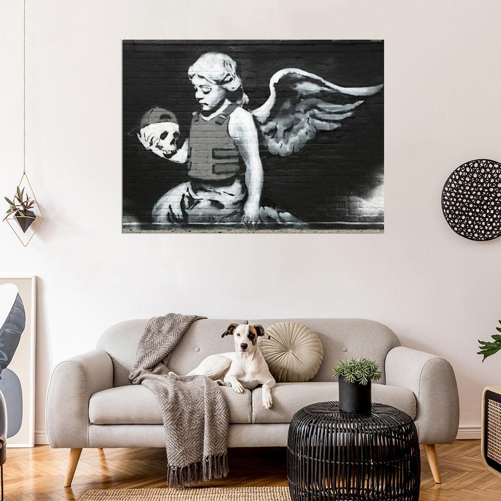 64269 Banksy Skull Angel Wall Decor Print Poster | eBay