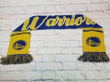 FOCO NBA Golden State Warriors Big Logo Scarf Apprx 60" Long Blue Yellow