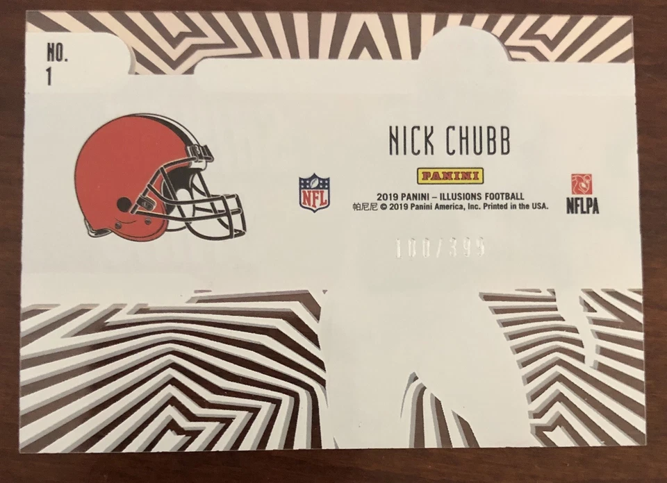 NICK CHUBB 2019 ILLUSIONS Football SHINING STARS /399 SP - Cleveland Browns - Image 2 of 2