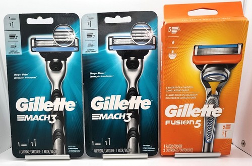 Combo 1x Gillette Fusion5 ProShield Men's Razor & 2x Gillette Mach3 Men's Razor