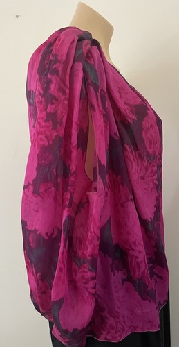 LANVIN Floral O/ Shoulder Top Size FR 44/AUS 16 - Picture 4 of 6