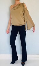 Haut Noir Manches Courtes Orna Farho - Fabriqué à Paris - Taille S - Occasion TB état