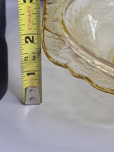 7" Depression Glass Small Bowls, Amber Madrid by Federal Glass lot of 2 Antique - Picture 7 of 8
