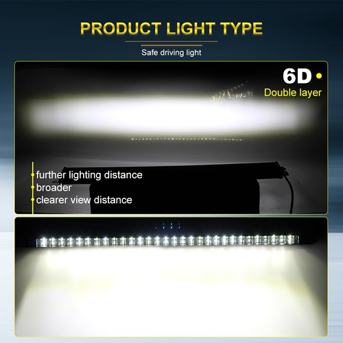 32'' LED Light Bar Dual Row Spot Flood Combe Fit Polaris RZR 900 S XP 1000 UTV - Picture 5 of 15