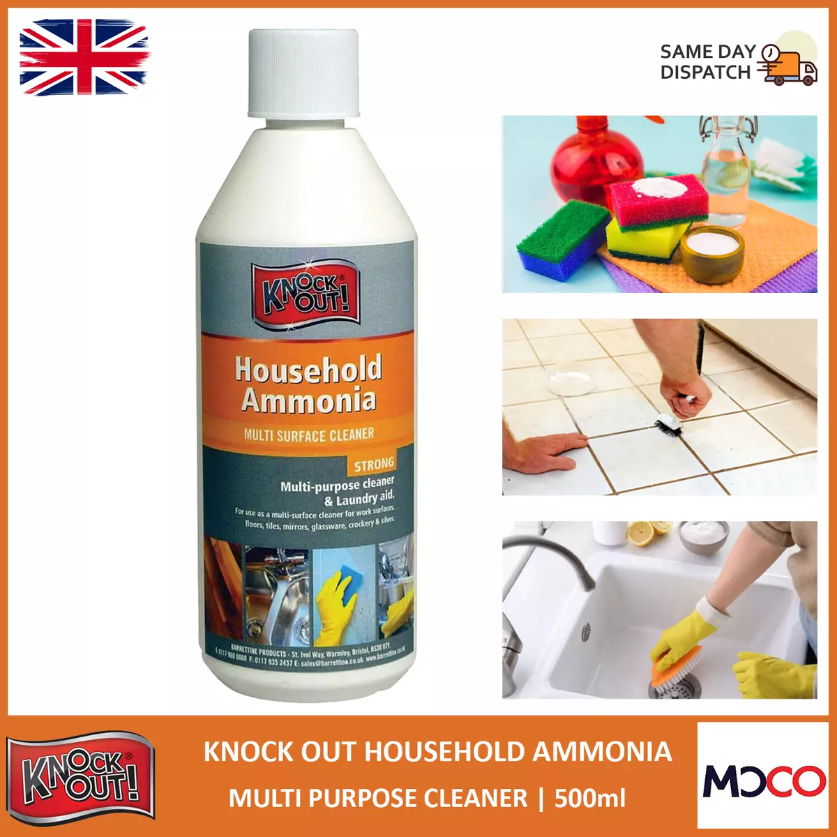 Knockout Household Ammonia Quickly Easily Floor Cleaner Anti