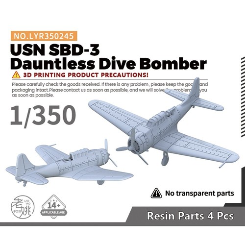Yao's Studio LYR350245 1/350 Military Model Kit USN SBD-3 Dauntless Dive Bomber - Bild 1 von 7