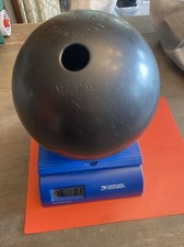 Vintage Brunswick Black 16lb Bowling Ball Mineralize 30444