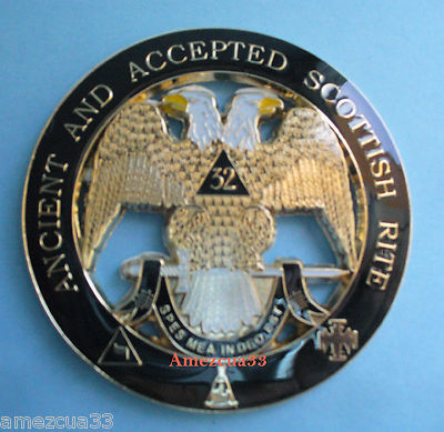 Masonry 32nd Degree Cut Out Car Emblem Scottish Rite Auto Rear Emblem Masonic