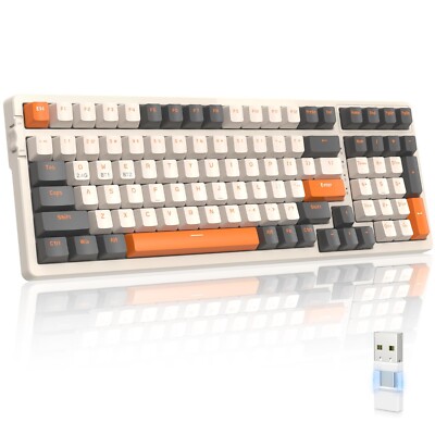 MAGIC-REFINER RK96 Wireless Mechanical Keyboard, Dual Mode 2.4G/BT5.0 2-in-1 ...