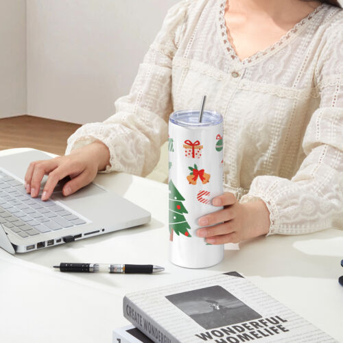 VEVOR 50Pack Straight Sublimation Tumblers Bulk Blank 20oz Stainless Steel White - Picture 8 of 12