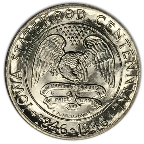 1946 Iowa Centennial Commemorative Half Dollar MS67 NGC Sparkling and Gorgeous!