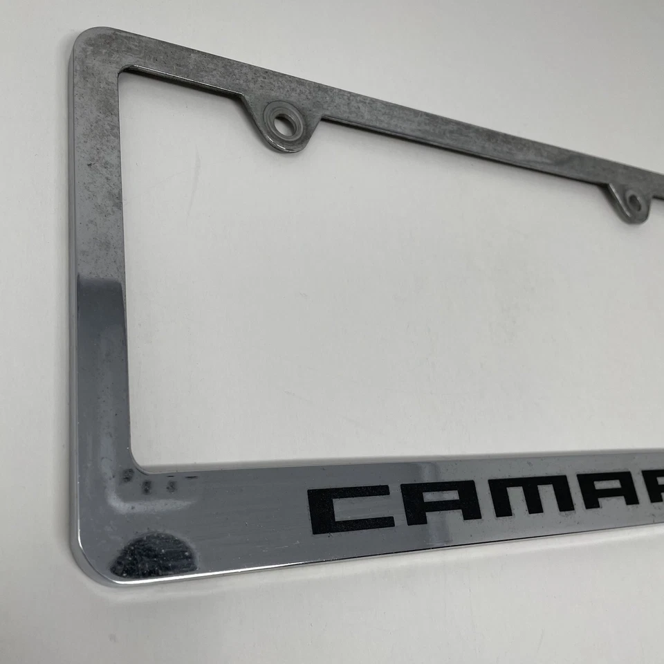 Винтажный держатель рамы для номерного знака CHEVROLET CAMARO хром металл - Изображение 2 из 4