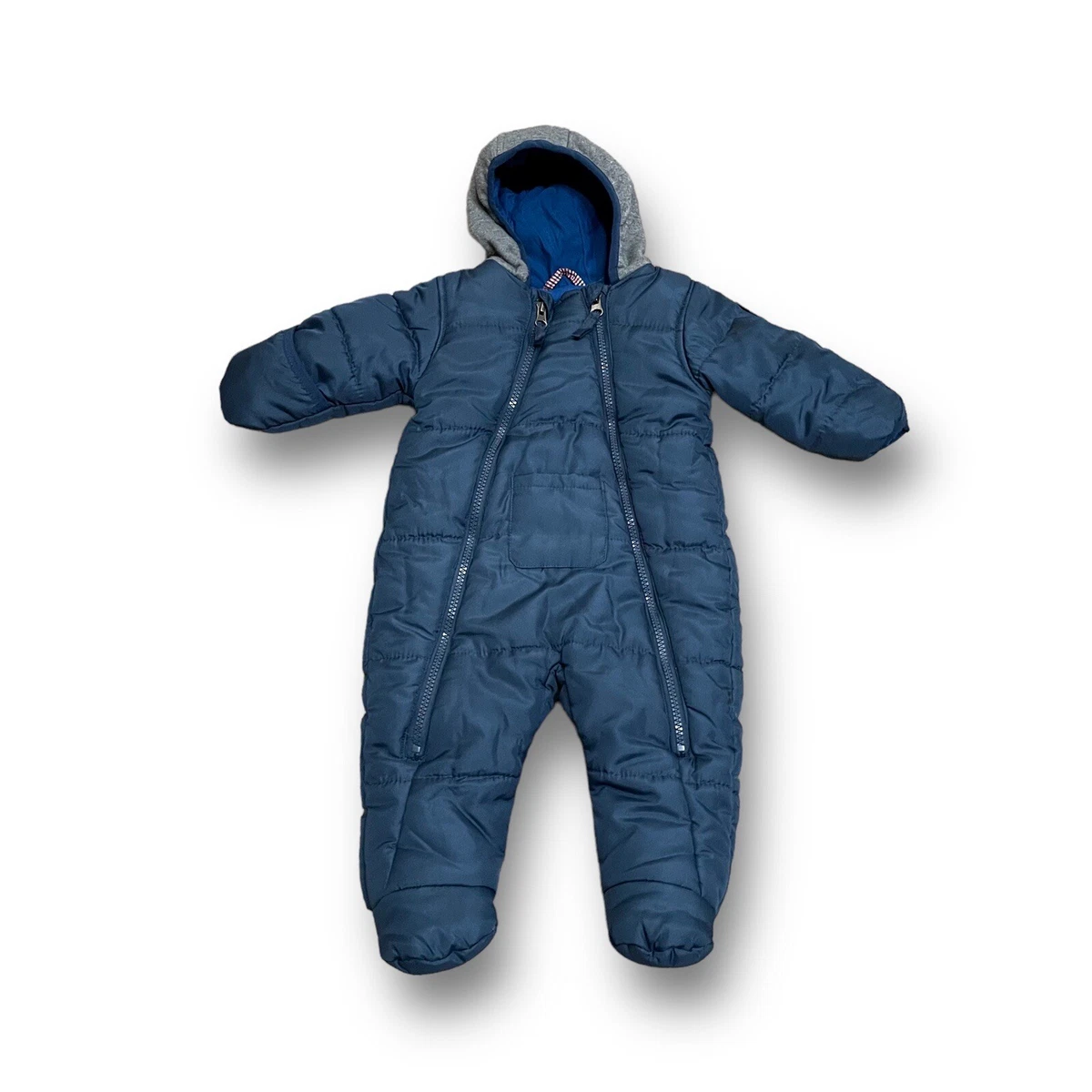 BEN SHERMAN Blue Fleece Lined Puffer Snow Suit Size 3 6M eBay