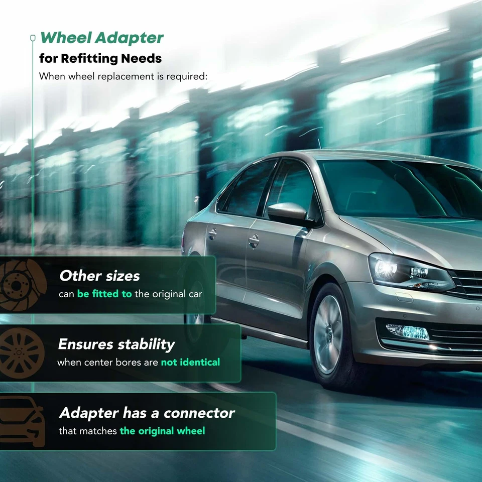 Adaptador de roda 4x 5x5.5 a 5x4.5 1/2"-20 87.1mm 1.25" para Ford F-100 F-150 Dodge - Imagem 4 de 4