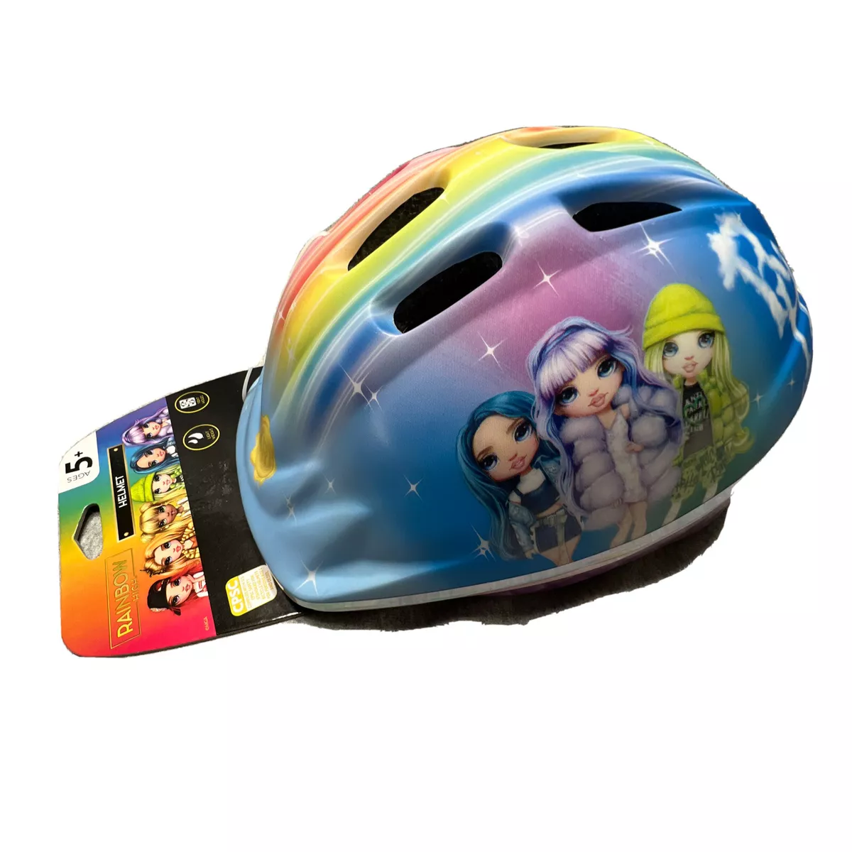 Rainbow High Bike Scooter Skating Safety Helmet Sakar Youth Girl Ages 5