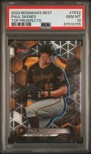 PSA 10 PAUL SKENES 2023 Bowman's Best Prospects PIRATES Rookie Card RC GEM MINT