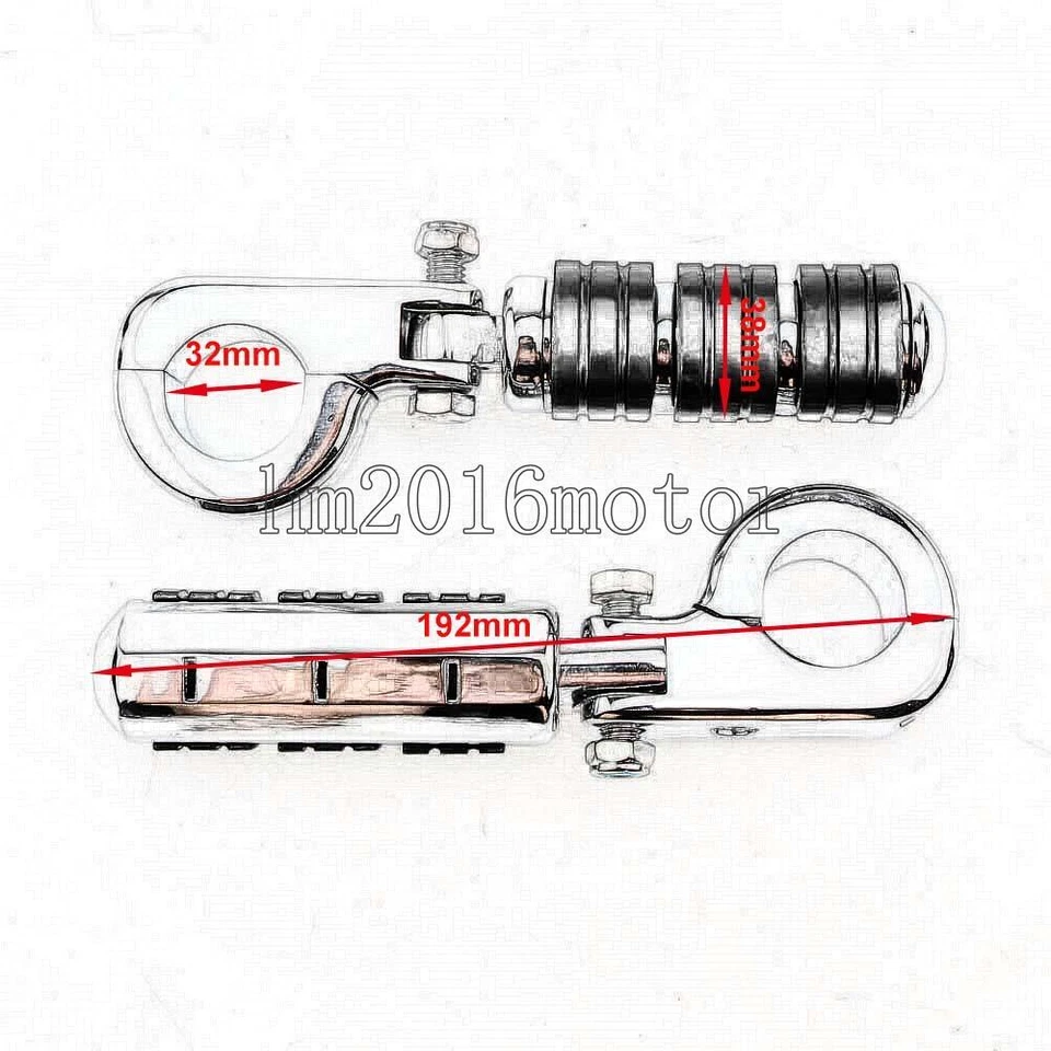 Abrazaderas de patas de pata de gato de motocicleta 1 1/4" barra de choque de motor de carretera para Harley Foto 2 de 4