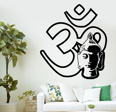 Wall Decal Buddha Buddhism Mandala Mantra Meditation Ornament Vinyl  (z2886)