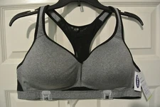 OLD NAVY ACTIVE HIGH SUPPORT SPORTS BRA 38C HEATHER GRAY 275249-02-1 NWT