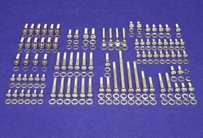 SBF FORD ENGINE BOLTS KIT SMALL BLOCK 260 289 302 STAINLESS STEEL HEX SCREW SET - Image 1 of 4