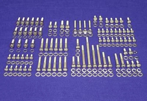 SBF FORD ENGINE BOLTS KIT SMALL BLOCK 260 289 302 STAINLESS STEEL HEX SCREW SET