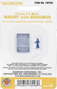 Bachmann N Uncoupling Magnet for Knuckle Couplers With Brakeman Figure 78998 - Picture 1 of 1
