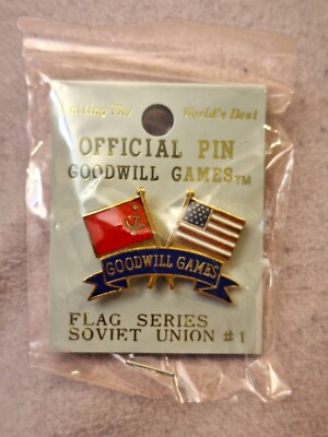 NEW Vintage 1990s GOODWILL Games USA & Soviet Union Flag Series #1 Official Pin
