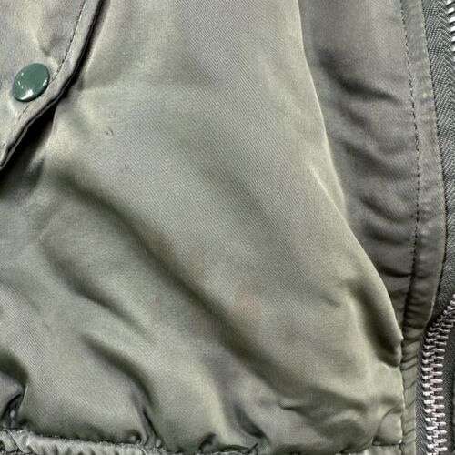 VINTAGE USAF Jacke Medium grün orange Bomber Flight MA 1 Alpha Industries 70er - Bild 7 von 24