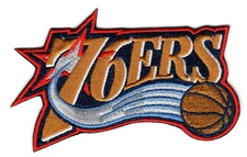 Philadelphia 76ers 4" Lt Blue Retro Iron On Embroidered Patch~ Free Tracking!