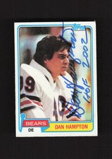 Dan Hampton Autograph Signed 1981 Topps Bears RC READ