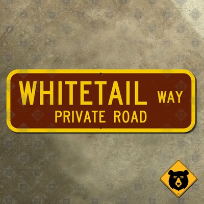 New York Adirondacks Whitetail Way street sign 30x10