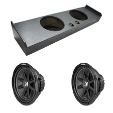 2009-2015 Ford F-150 Super Crew Truck Kicker Comp C12 Dual 12" Rhino Sub Box
