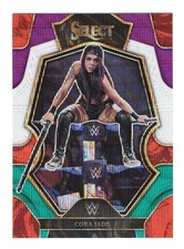 2023 Panini Select WWE Cora Jade #114 Premier Level Tri-Color Prizm Parallel