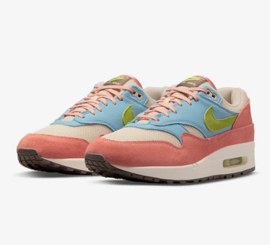 Nike Air Max 1 Light Madder Root UK 7 Pink Blue Green DV3196-800 Used, photo 1 of 4