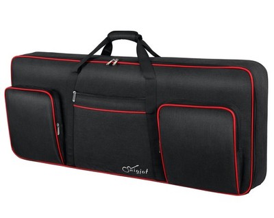 61 Key Keyboard Case - Soft Bag with 0.32'' Cotton, 3 Pockets, Handle & Stra