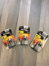 Lot of 3 Master Lock 5SSKAD Keyed Padlock 1 2...