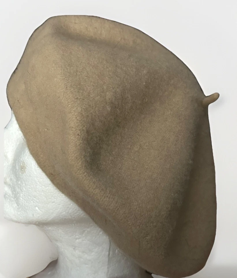 复古羊羔毛贝雷帽 Beanie 女士时尚帽子骆驼棕褐色 — 第 2/4 张图片