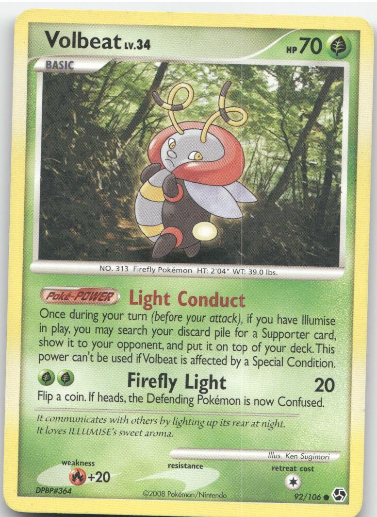 VOLBEAT 92/106 COMMON GREAT ENCOUNTERS POKEMON MP