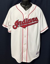 Vintage 90's CLEVELAND INDIANS Majestic JERSEY *ALL SEWN* NEW Old Stock NWT XL
