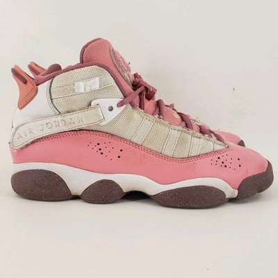Nike Youth Girls Jordan 6 323419-616 Rings Coral Chalk Desert Berry Pink Size 6