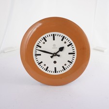 Junghans Wanduhr Mechanisch aus Blech mit Pendel ca. 27,5 cm D Emailliert