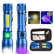 Black Light Flashlights, 3-in-1 UV Flashlight with Clip, Magnetic Base, COB L...