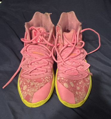 Nike Kyrie 4 Unisex Basketball Mid Top Sneakers Pink/Yellow 11.5 943807-602