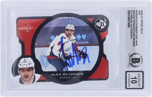 Tarjeta de 10 cartas firmada por Alexander Ovechkin Capitals 2020-21 Upper Deck #UD3-30 #/1000 BAS Foto 3 de 4